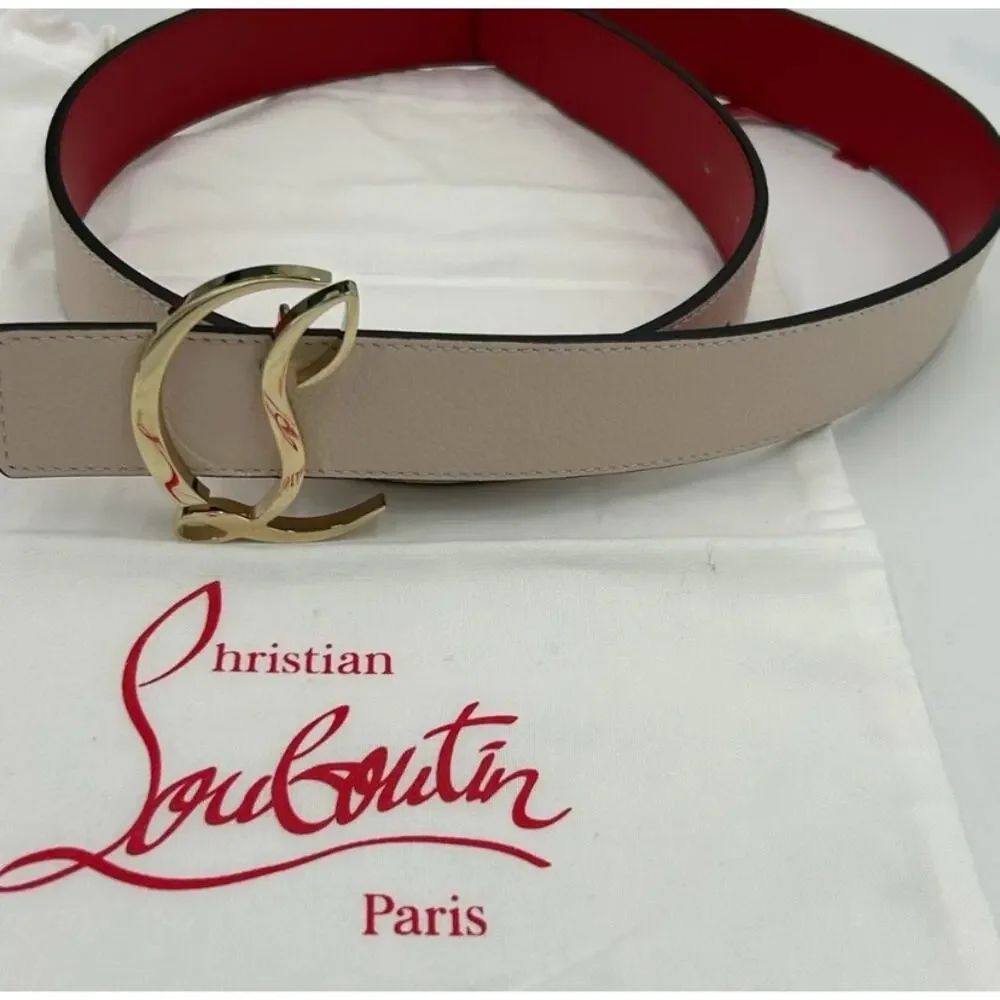 Women's Christian Louboutin CL logo belt size 85 cm/34 inches made in Italy